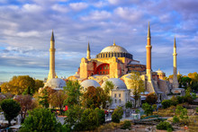 Hagia Sophia Domes And Minarets, Istanbul, Turkey