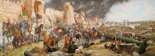 Cuadros en Lienzo Final assault and the fall of Constantinople in 1453
