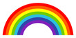 Colorful trendy icon of rainbow . Vector illustration