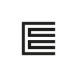 © artyway - Unusual geometric letter E. Architecture vector logo. Isolated monogram.