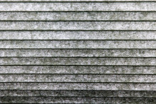 Gray / Green Window Covering Close Up With Horizontal Parallel Lines
