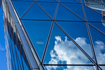 windows of business building in Hong Kong 