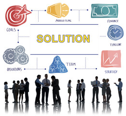 Wall Mural - Solution Decision Ideas Problem Solving Strategy Concept