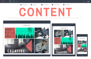 Wall Mural - content data blogging media publication concept