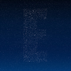 Wall Mural - vector abstract alphabet of stars. the starry sky.