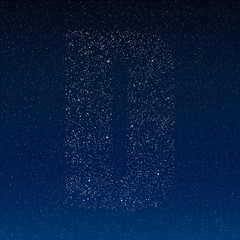 Wall Mural - vector abstract alphabet of stars. the starry sky.
