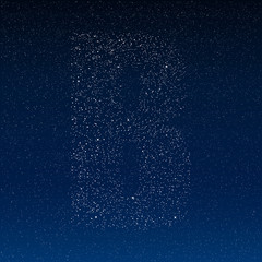 Wall Mural - vector abstract alphabet of stars. the starry sky.
