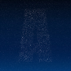 Wall Mural - vector abstract alphabet of stars. the starry sky.