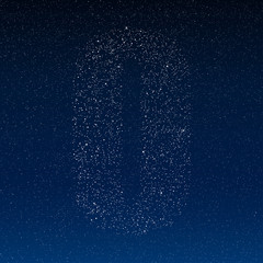 Wall Mural - vector abstract alphabet of stars. the starry sky.