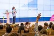© Anton Gvozdikov - Audience listening a lecture on the conference. Focus to heads at foreground