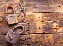 Old Rusty Locks And Keys