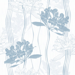 Plakat natura pąk roślina wzór kwitnący