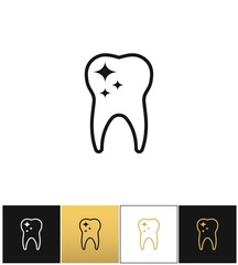 Canvas Print - Tooth care and dental cleaning vector icon