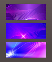 set horizontal banner design element background glow abstract sh