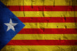 Flag of Catalonia overlaid with grunge texture