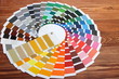 collection of ral colours on wooden background