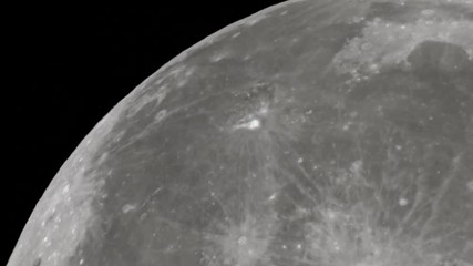 full moon transit through a schmidt cassegrain telescope