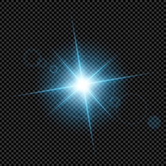 Wall Mural - Creative concept Vector set of glow light effect stars bursts with sparkles isolated on black background. For illustration template art design, banner for Christmas celebrate, magic flash energy ray