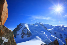 Mont Blanc (4810m) In Haute Savoie, France, Europe