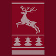 The scarf with a reindeer