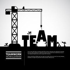 Design teamwork building concept, vector illustration.