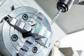 Sticker - thread or screw cutting process on cnc machine by tap