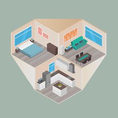 Poster - Isometric houses