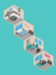 Poster - Isometric houses