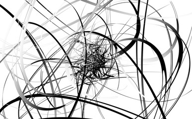 Leinwandbilder - Abstract chaotic, random monochrome texture, pattern. Artistic i