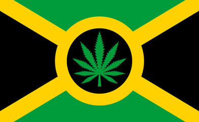 Wall Mural - Rastaman flag idea