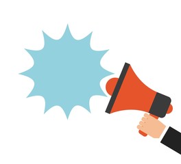 Wall Mural - megaphone anouncement isolated icon vector illustration design