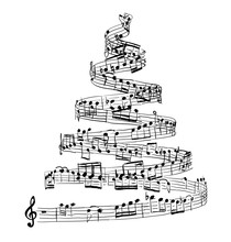 Christmas Tree From Music Notes