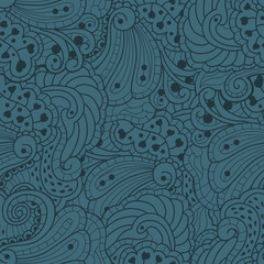  Vector seamless texture with abstract flowers