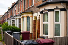 Row Of Typical English Terraced Houses