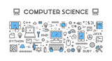 Fototapeta Młodzieżowe - Line web concept for computer science