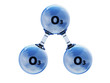 Illustration of model  ozone molecule