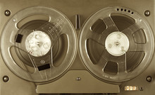 Reel To Reel Player And Recorder. Sepia Image.