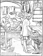 The Tailor, Vintage Engraving.