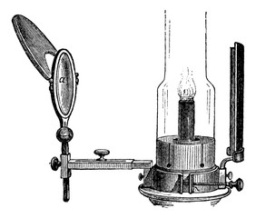 Wall Mural - portable laryngoscope, vintage engraving
