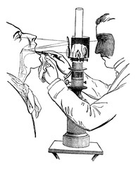 Wall Mural - laryngoscope, vintage engraving