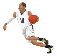 Wall Mural - Vector of basketball player.