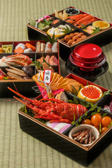 典型的なおせち料理 General Japanese New Year dishes(osechi)