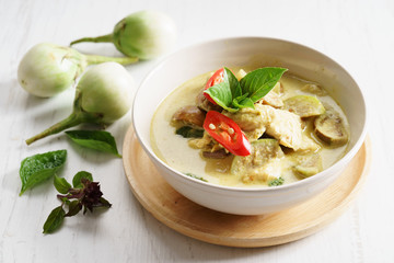 Wall Mural - green curry chicken,thai food