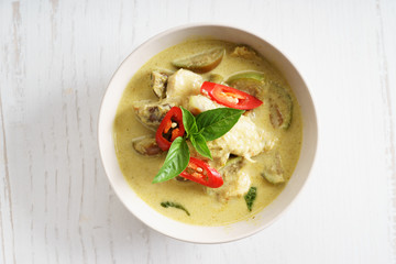 green curry chicken,thai food