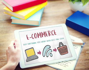 Canvas Print - Online Shopping Web Shop E-shopping Concept