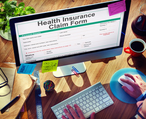 Wall Mural - health benefits claim benefits form concept