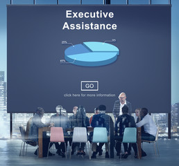 Wall Mural - Executive Assistance Corporate Business Web Online Concept