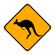 Road Sign Kangaroo