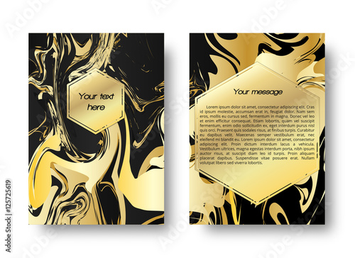 Marble Design Card Illustration Christmas Graphic Gold Pattern
