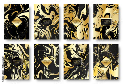 Marble Ornament Card Art Christmas Design Gold Pattern Vintage